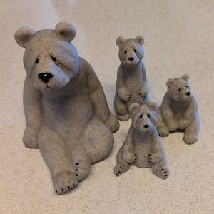 "Quarry Critters" bear figurines by Second Nature Design